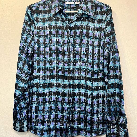 Liz Claiborne long sleeve button-down top EUC small - Picture 1 of 4